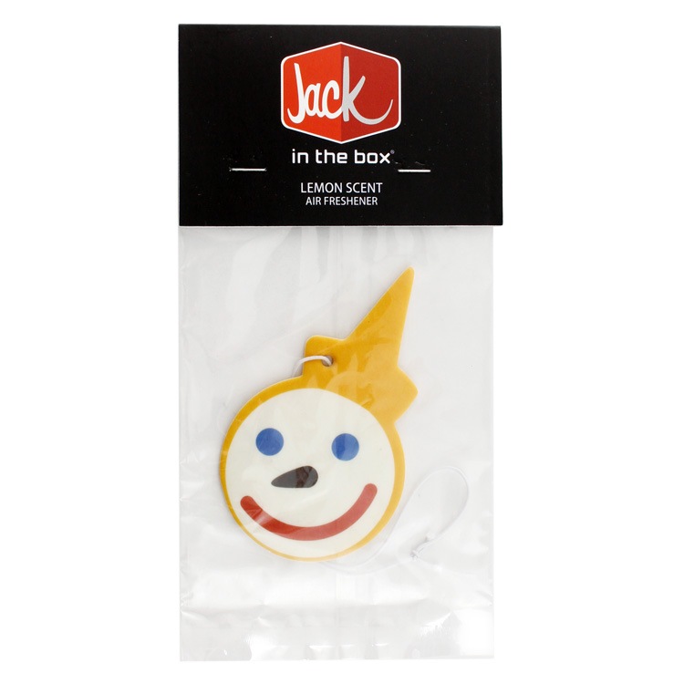 【メール便発送】芳香剤 Jack in the box ジャック・イン・ザ・ボックス エアフレッシュナー （レモンの香り）高さ8.5×幅5cm 車用 吊り下げ芳香剤 アメリカン雑貨