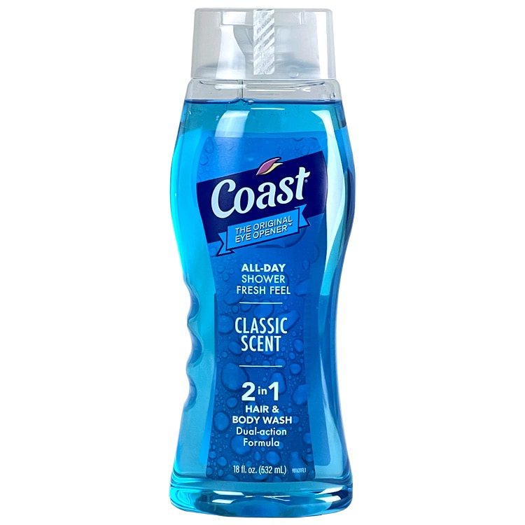 洗うほどに爽やかボディソープ COAST コースト 2in1 ヘアー＆ボディウォッシュ 532ml 日用品 メンズ アメリカ製 アメリカ雑貨 アメリカン雑貨