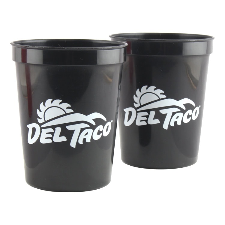 プラカップ DEL TACO デルタコ ブラック 2個セット 高さ11.3×直径9.2cm Made in USA タコス コップ アメリカ雑貨