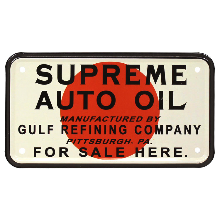 【メール便発送】バイクナンバープレート型CMプレート Suprime Auto Oil 縦10×横18cm インテリア ミニ看板 アメリカン雑貨