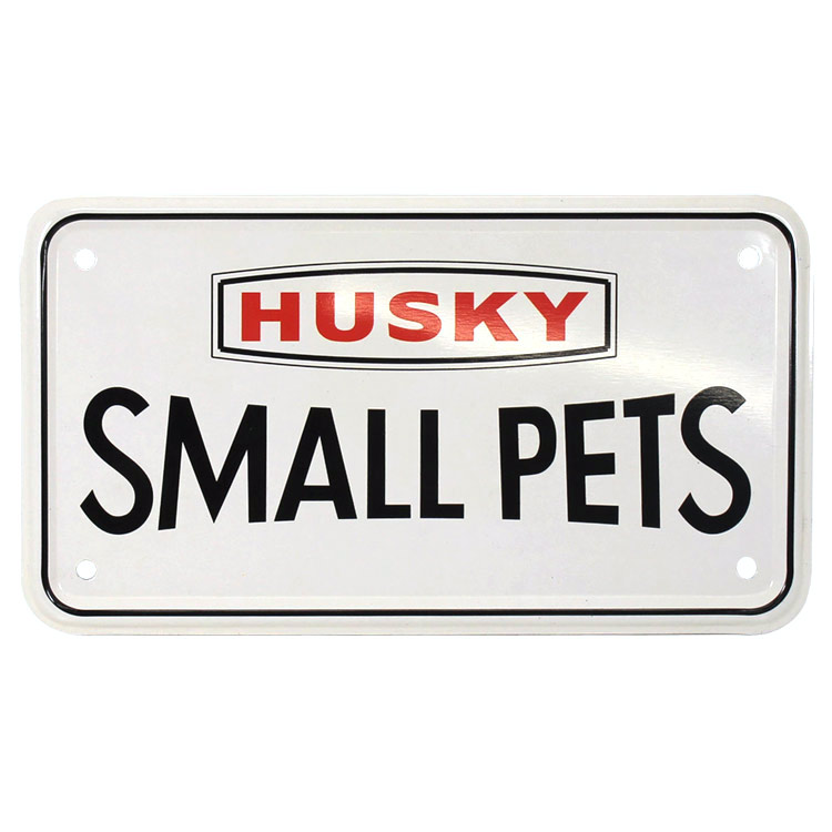【メール便発送】バイクナンバープレート型CMプレート Husky Small Pets 縦10×横18cm インテリア ミニ看板 アメリカン雑貨