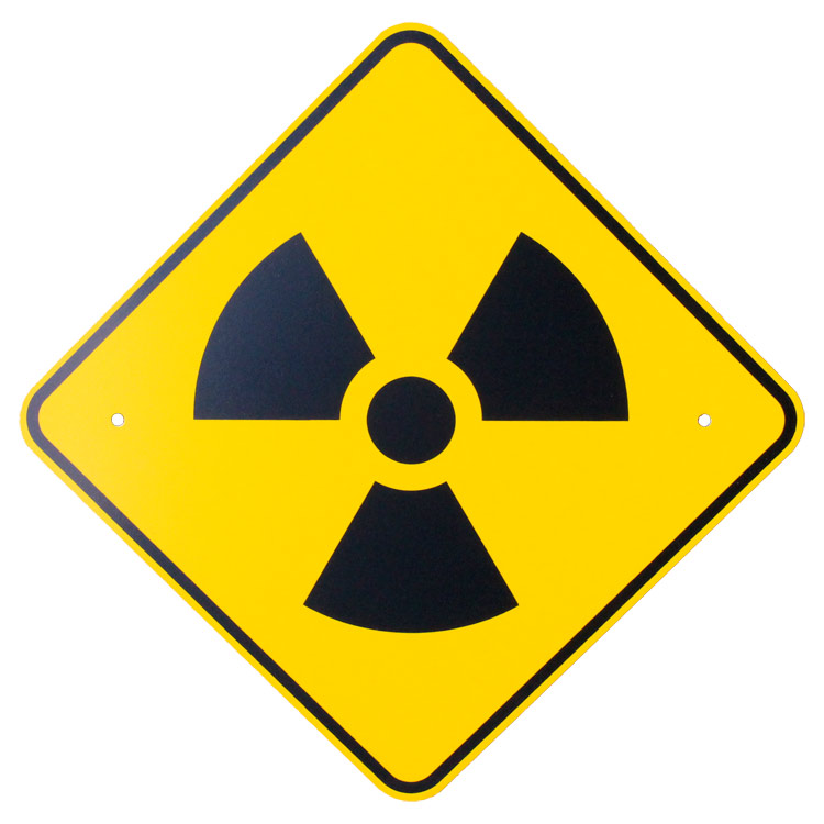 トラフィックサイン Radioactive Sign 放射能注意 高さ45.7×幅45.7cm アメリカンインテリア ガレージ 店舗装飾 アメリカ製 アメリカ雑貨