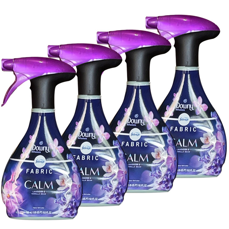 オススメのまとめ買いセット芳香剤 スプレー式 febreze ファブリーズ CALM ラベンダー＆バニラビーン 500ml 16.9oz 4本セット 消臭 芳香剤 布製品 衣類 車内 日用品 エキストラ ストレングス アメリカ製 アメリカ雑貨