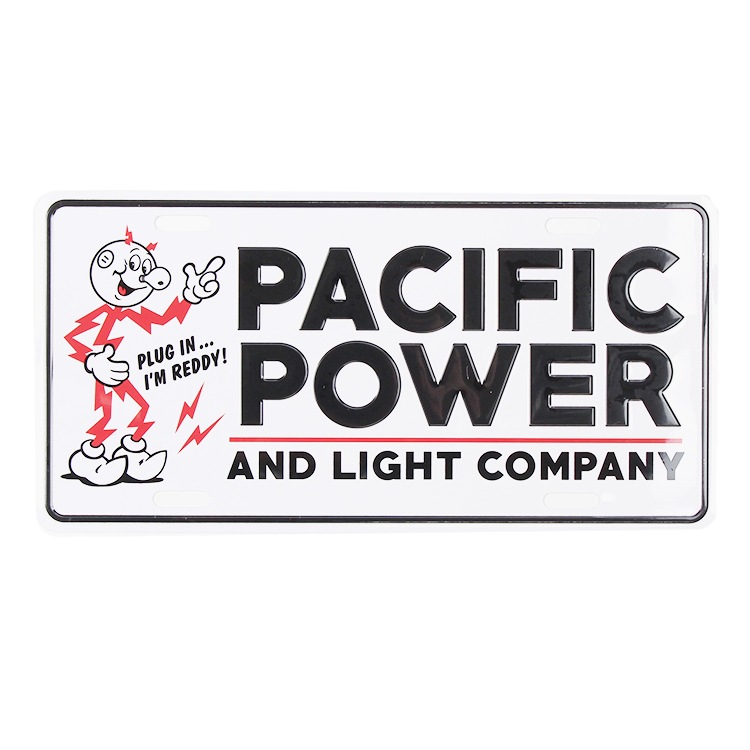 【メール便発送】CMプレート F.E.P.C Pacific Power CMP-151 縦15.3×横30.3cm ナンバープレート型 インテリア 看板 アルミ製 アメリカン雑貨飾るだけでかっこいい アメリカンプレート。