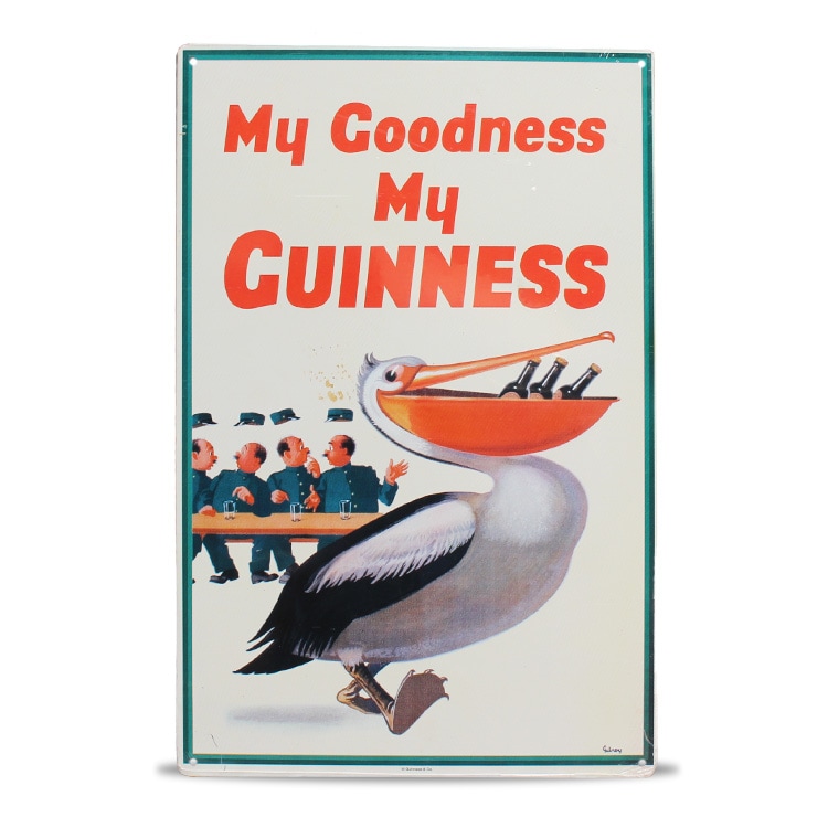 ブリキ 看板 ティンプレート GUINNESS ギネス H45.2×W39.5cm ブリキ製