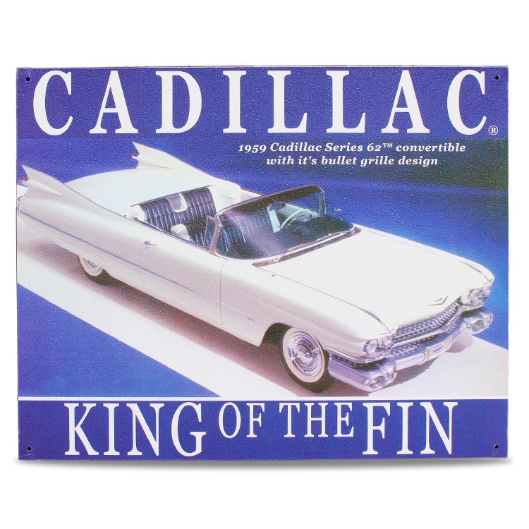 ブリキ 看板 ティンプレート CADILLAC キャデラック H31.8×W40.5cm ブリキ製 オシャレ 壁面 インテリア小物 アメリカン雑貨アメリカン 四角 かっこいい ヴィンテージ ビンテージ コンパクト 店舗 トイレ 玄関 リビング バー カフェ 輸入雑貨