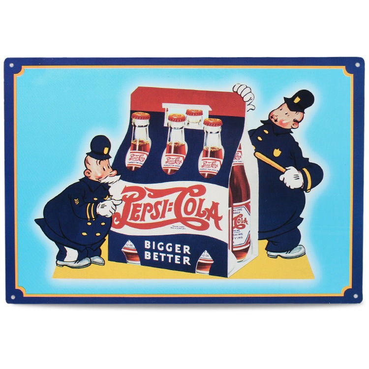 yama　PEPSI ヴィンテージ メタルサイン　ペプシ メタルサイン Pepsi-Cola 6Pack ペプシコーラ縦29.5×横42.7cm アメリカ