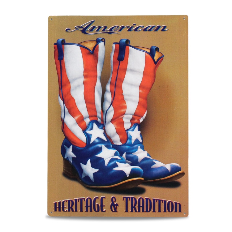 メタルサイン American Heritage & Collection 縦42×横29.5cm アメリカ製アメリカン 四角 かっこいい ヴィンテージ ビンテージ コンパクト 店舗 トイレ 玄関 リビング バー カフェ 輸入雑貨