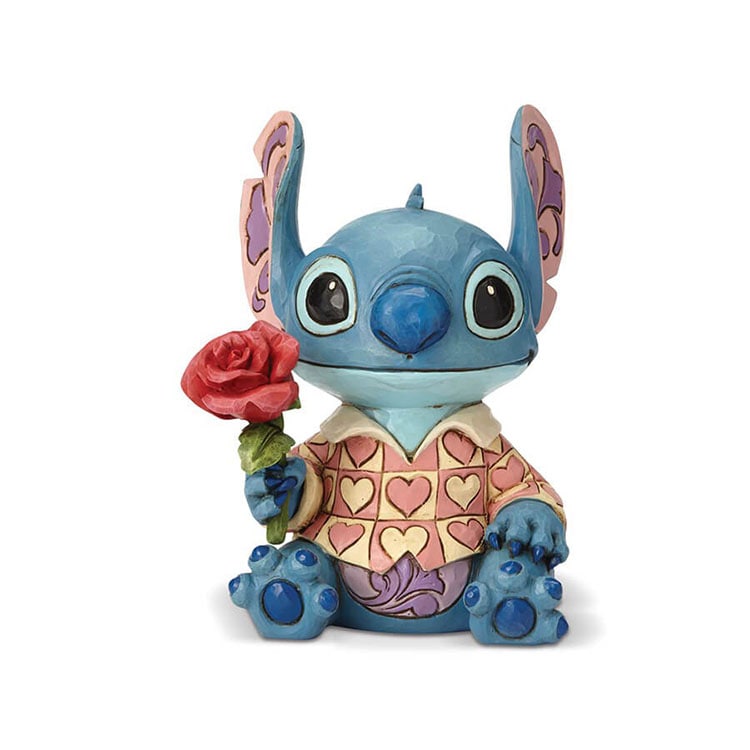フィギュア ディズニー スティッチ バレンタイン 約15cm enesco Disney Traditions リロアンドスティッチ レジン製 人形 置物【メーカー直送】【同梱不可】【あす楽不可】【代引き不可】