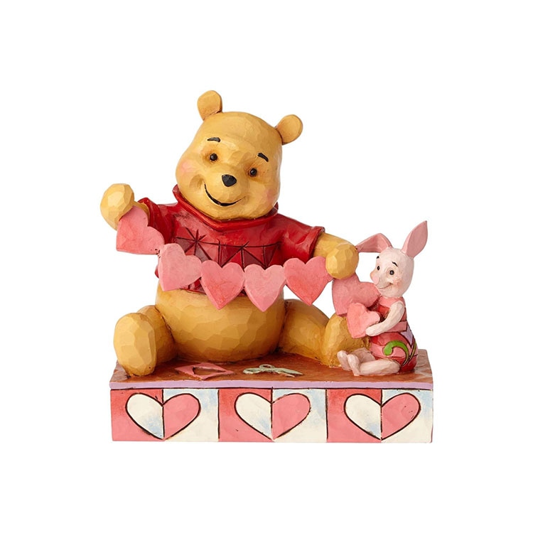 フィギュア ディズニー プー＆ピグレット ハート 約14cm enesco Disney Traditions くまのプーさん レジン製 人形 置物【メーカー直送】【同梱不可】【あす楽不可】【代引き不可】