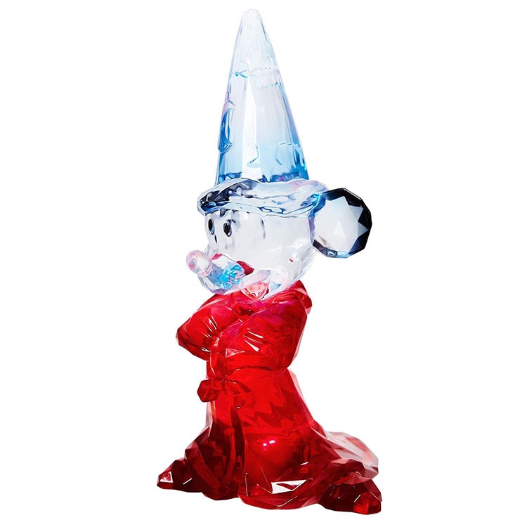 ライト フィギュア ディズニー ミッキー ファンタジア アクリルフィギュア 約15.5cm LED enesco ミッキーマウス レジン製 人形 置物【メーカー直送】【同梱不可】【あす楽不可】【代引き不可】