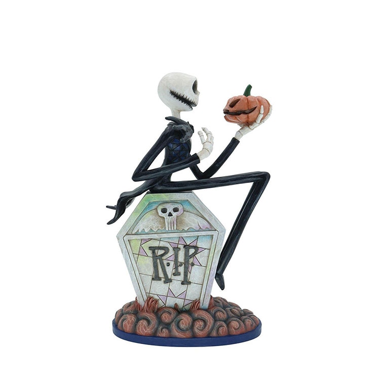 フィギュア ディズニー ジャック オン グレイブストーン 約22cm enesco Disney Traditions ナイトメアービフォアクリスマス  レジン製 人形 置物【メーカー直送】【同梱不可】【あす楽不可】【代引き不可】