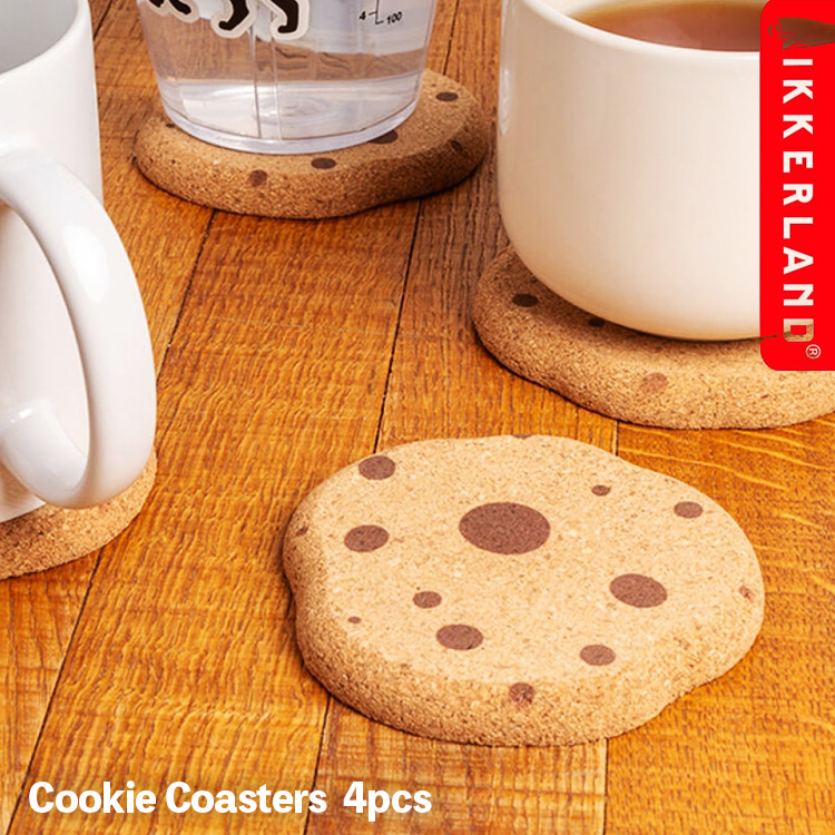 KIKKERLAND Cookie Coasters クッキーコースターコルク製のコースター4枚セット