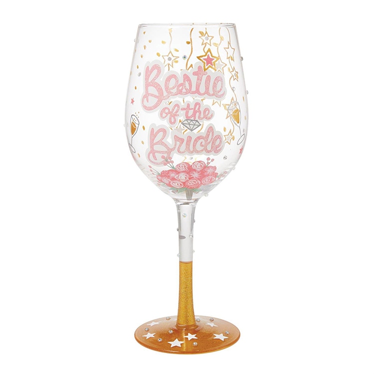 ワイングラス  BESTIE OF THE BRIDE 高さ22.4cm 440ml ガラス製 ウエディング ロリータ パーティ グラス 食器 キッチン雑貨 おしゃれ Lolita enesco【メーカー直送】【同梱不可】【あす楽不可】【代引き不可】