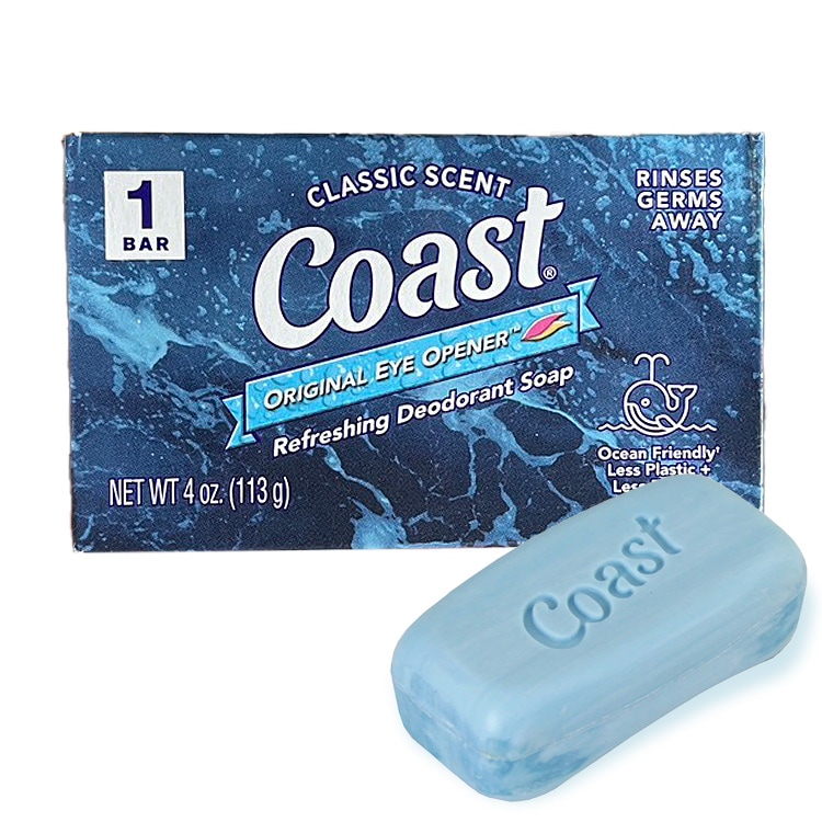 1個パック 石鹸 コースト パシフィックフォース クラシックの香り 113g COAST デオドラント石鹸 石けん 乾燥肌用  アメリカ製 アメリカ雑貨優しいと洗い上がりと爽快な香りで人気の石鹸がお試しいただけます。