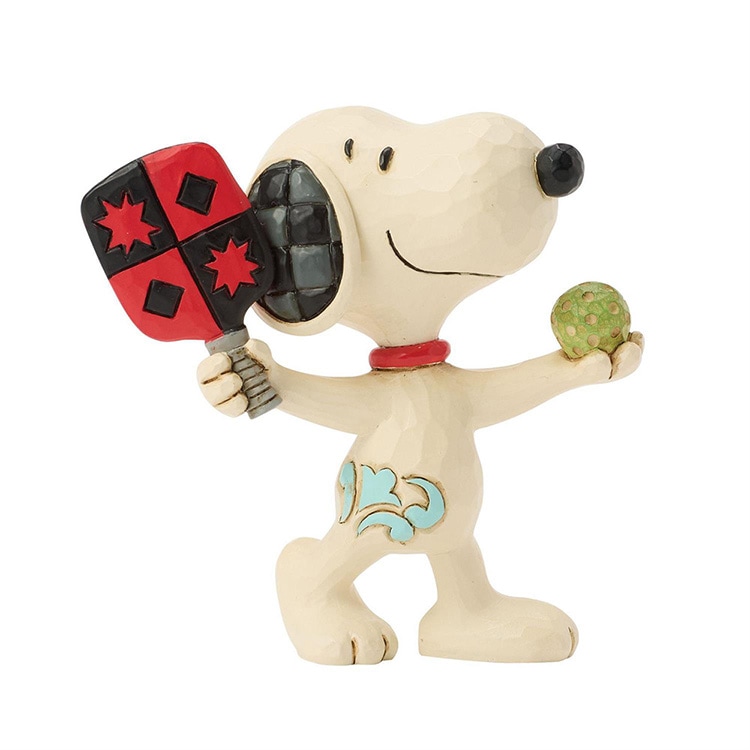 置物 フィギュア SNOOPY スヌーピー プレイング ピックルボール ミニ 高さ8.3cm ポリレジン製 スヌーピー インテリア小物  enesco Peanuts JIM SHORE【メーカー直送】【同梱不可】【あす楽不可】【代引き不可】