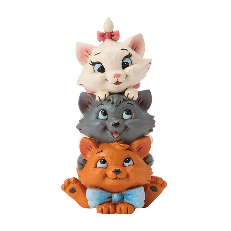 フィギュア おしゃれキャット スタックド ミニ 約9.5cm enesco Disney Traditions マリー レジン製 人形 置物【メーカー直送】【同梱不可】【あす楽不可】【代引き不可】