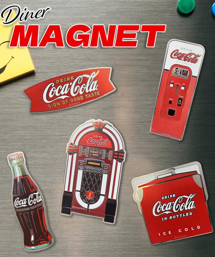 メール便発送】コカ・コーラ メタル メタル マグネット ダイナー