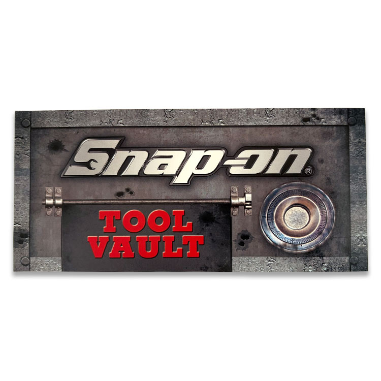 【メール便発送】Snap-on スナップオン デカール TOOL VAULT 縦8×横18cmアメリカの工具ブランドのステッカー 工具好きのための一枚。