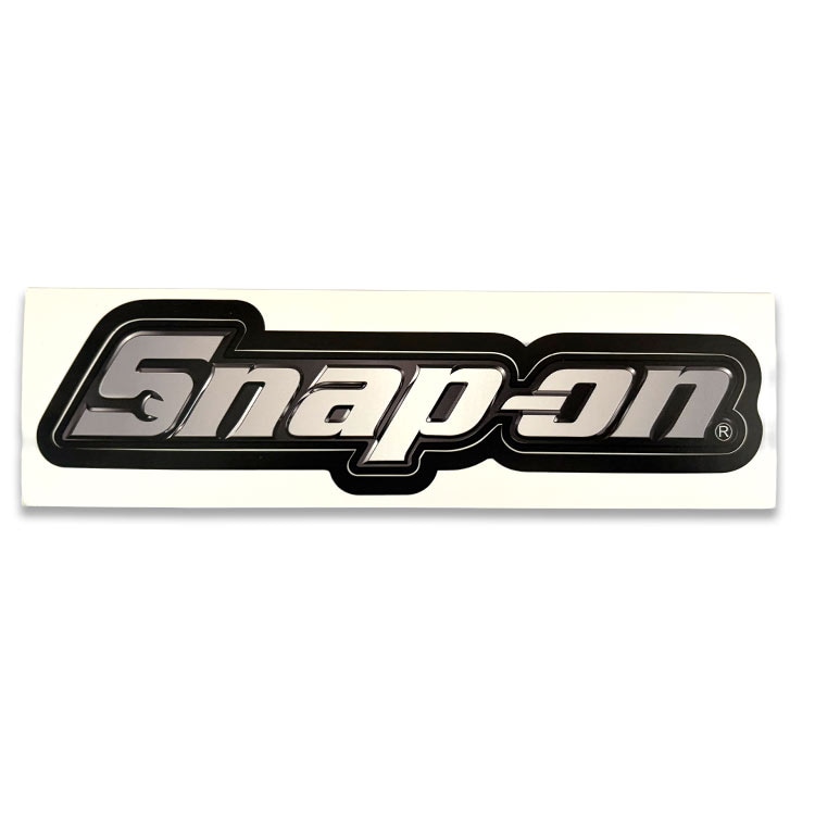 【メール便発送】Snap-on スナップオン デカール 長方形 ロゴ 縦5.6×横19.5cmアメリカの工具ブランドのステッカー 工具好きのための一枚。