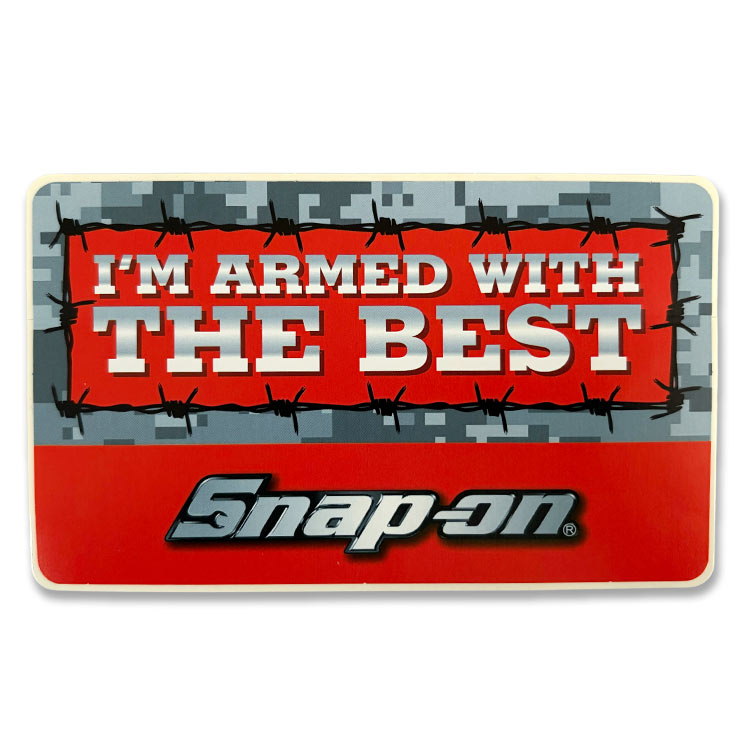 【メール便発送】Snap-on スナップオン デカール THE BEST 縦8.4×横14cmアメリカの工具ブランドのステッカー 工具好きのための一枚。