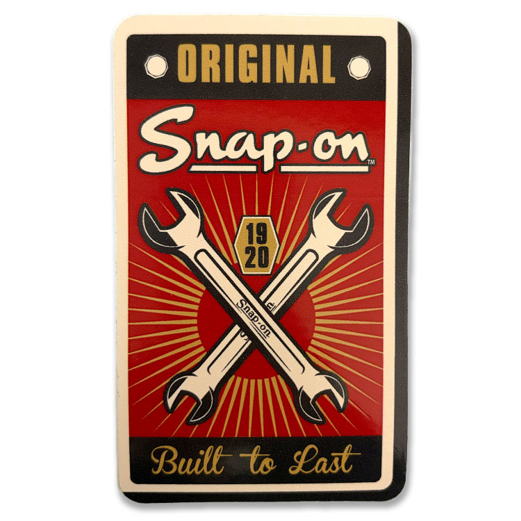 【メール便発送】Snap-on スナップオン デカール Built to Last 縦12.5×横7.5cmアメリカの工具ブランドのステッカー 工具好きのための一枚。
