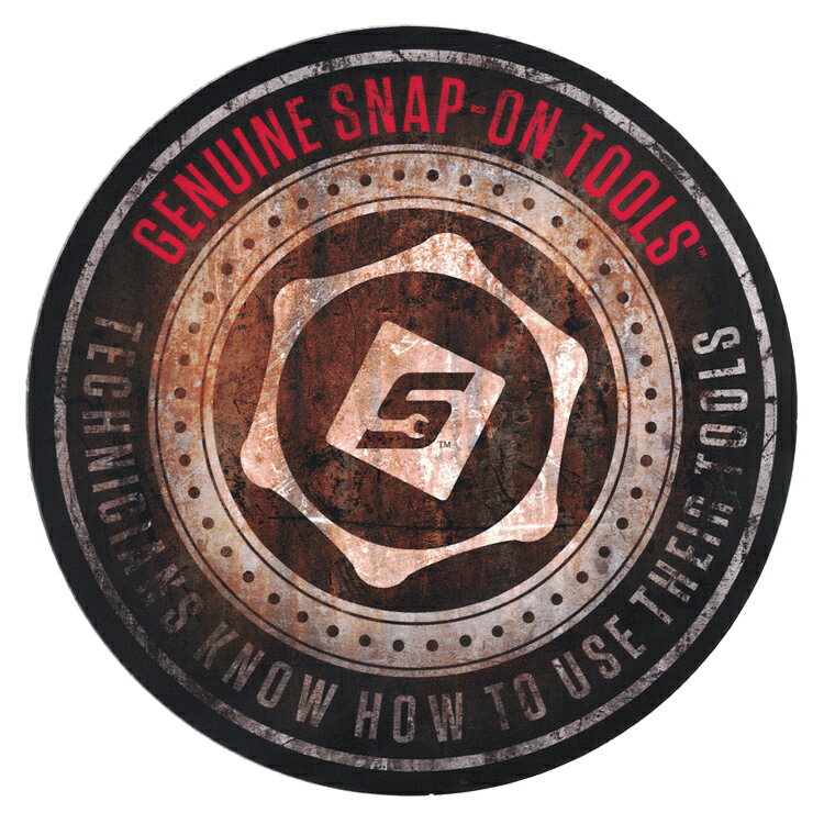 【メール便発送】ステッカー 車 スナップオン デカール GENUINE SNAP-ON TOOLS 丸型 ラスティ 直径15.2cm Snap-on シール アメリカ雑貨 アメリカン雑貨アメリカを代表する工具メーカーのオフィシャルデカール。