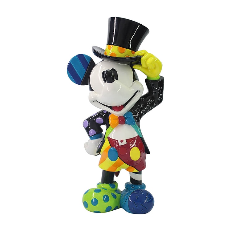 フィギュア ディズニー ミッキー レトロ シルクハット 約21cm ミッキーマウス enesco Disney by Britto ブリット レジン製【メーカー直送】【同梱不可】【あす楽不可】【代引き不可】