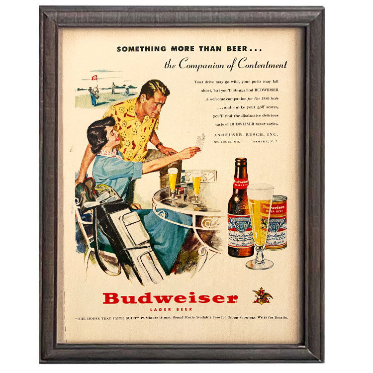 LIFE誌 ヴィンテージ切り抜き 額装アート フレーム付き アメリカ雑貨 インテリア おしゃれ 壁掛け Budweiser ビール広告 ktlife0523本物のLIFE誌を飾る、特別なヴィンテージアート。