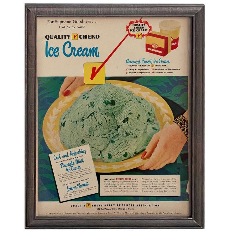 LIFE誌 ヴィンテージ切り抜き 額装アート フレーム付き アメリカ雑貨 インテリア おしゃれ 壁掛け Foremost Ice Cream 広告 ktlife0539本物のLIFE誌を飾る、特別なヴィンテージアート。