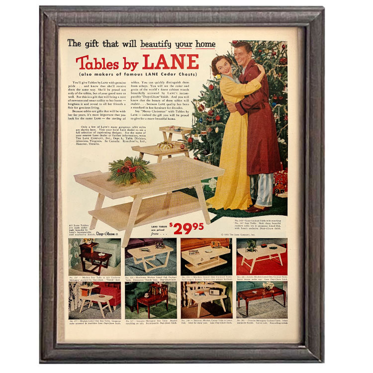 LIFE誌 ヴィンテージ切り抜き 額装アート Lane テーブル広告 フレーム付き アメリカ雑貨 インテリア おしゃれ 壁掛け ktlife0626本物のLIFE誌を飾る、特別なヴィンテージアート。