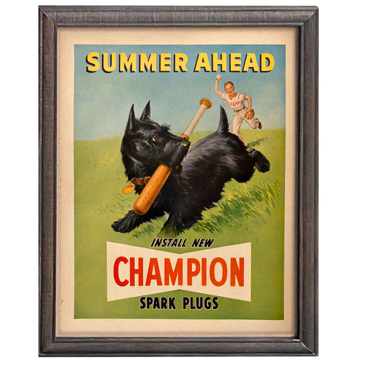 LIFE誌 ヴィンテージ切り抜き 額装アート Champion Spark Plugs 広告 フレーム付き アメリカ雑貨 インテリア おしゃれ 壁掛け ktlife0644本物のLIFE誌を飾る、特別なヴィンテージアート。