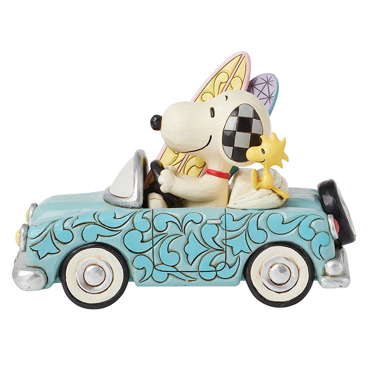 置物 フィギュア SNOOPY スヌーピー&ウッドストック カーサーフィン 11.8cm スヌーピー enesco Peanuts JIM SHORE【メーカー直送】【同梱不可】【あす楽不可】【代引き不可】
