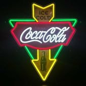 照明 ライト Coca-Cola コカ・コーラ ネオ LED サイン Arrow PJ-NEO04 幅51.5×高さ60㎝  屋内専用 インテリア アメリカ雑貨 アメリカン雑貨アメリカンな雰囲気が楽しめるLEDサイン