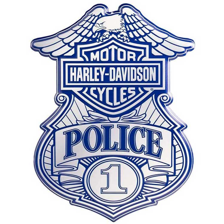 看板 HARLEY-DAVIDSON ハーレーダビッドソン ポリス メタルサイン 30x40cm  HDL-15569 アメリカ雑貨 アメリカン雑貨 Police Metal sign ハーレ HD かっこいい おしゃれ プレゼント ギフト