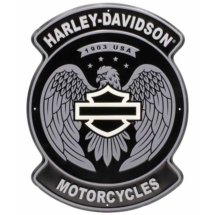 看板 HARLEY-DAVIDSON ハーレーダビッドソン  オープン B&S イーグル メタルサイン HDL-15565 アメリカ雑貨 アメリカン雑貨 Open B&S Eagle Metal sign ハーレ HD かっこいい おしゃれ プレゼント ギフト