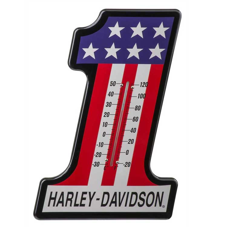温度計 湿度計 HARLEY-DAVIDSON ハーレーダビッドソン ナンバーワン レーシング サーモメータ HDL-10024 アメリカ雑貨 アメリカン雑貨 #1 Racing Thermometer ハーレ HD かっこいい おしゃれ プレゼント ギフト