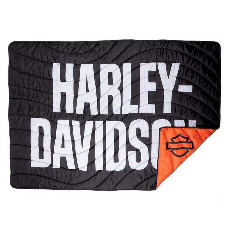 毛布 大判 ブランケット HARLEY-DAVIDSON ハーレーダビッドソン 巾着袋