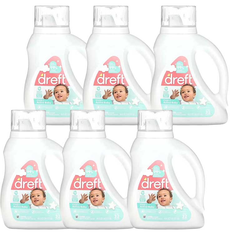 洗濯洗剤 dreft ドレフト アクティブベビー 1.36L 6本セット 赤ちゃん用 P&G 洗濯用洗剤アメリカ製アメリカの小児科医が推奨する赤ちゃん用洗剤。