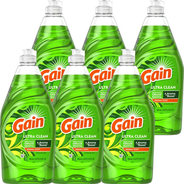 Gain ゲイン 食器用洗剤 オリジナル 638ml 21.6oz 6本セット キッチン用洗剤 台所用洗剤 アメリカ製オススメのまとめ買いセット。