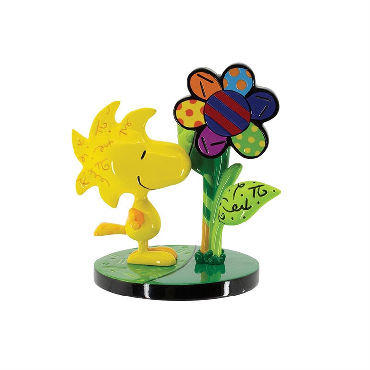 フィギュア ウッドストック フラワー ミニ 約9cm enesco Peanuts Britto ブリット レジン製【メーカー直送】【同梱不可】【あす楽不可】【代引き不可】