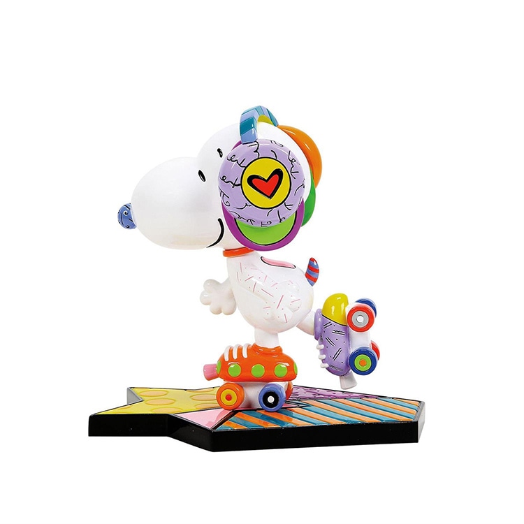 フィギュア スヌーピー ローラースケート 約17.7cm enesco Peanuts Britto ブリット レジン製【メーカー直送】【同梱不可】【あす楽不可】【代引き不可】