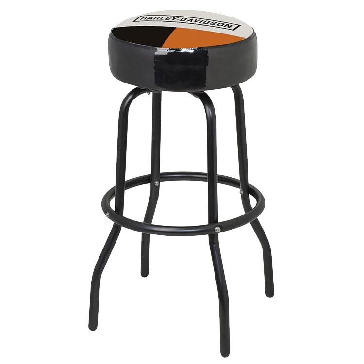 【期間限定セール】バースツール Harley-Davidson ハーレーダビッドソン レトロブロック H-D スクリプト バースツール HDL-12142 回転いす インテリア BAR 店舗 アメリカ雑貨