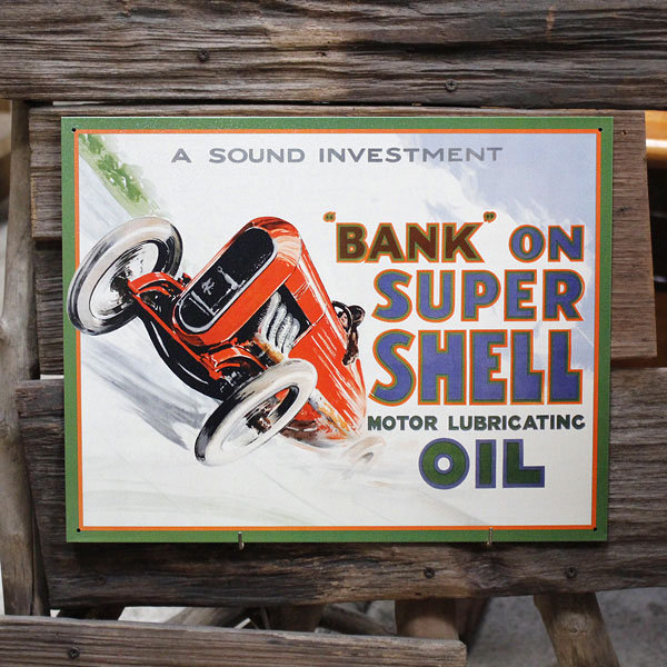 SHELL 1928年ヴィンテージ広告プレート