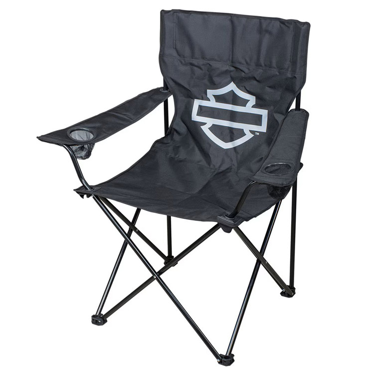 フォールディングチェア Harley-Davidson ハーレーダビッドソン オープン B&S HDL-10027 折りたたみいす アウトドアチェア キャンプ BBQ アメリカ雑貨アウトドアにもHarley-Davidsonの魂を。