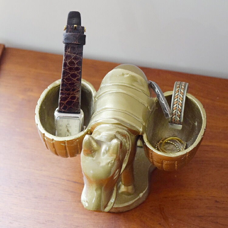 小物入れ Donkey And Backet Gold ドンキーアンドバスケット ゴールド アルミニウム製 W15×D15×H12.5cm トレー オブジェ 小物収納 置物 おしゃれ HERE by DETAIL