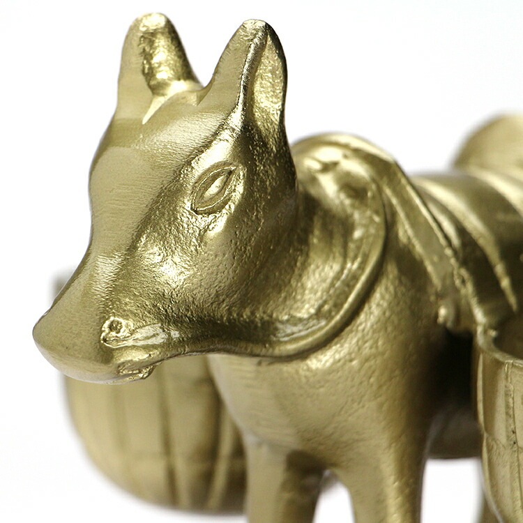 小物入れ Donkey And Backet Gold ドンキーアンドバスケット ゴールド アルミニウム製 W15×D15×H12.5cm トレー オブジェ 小物収納 置物 おしゃれ HERE by DETAIL