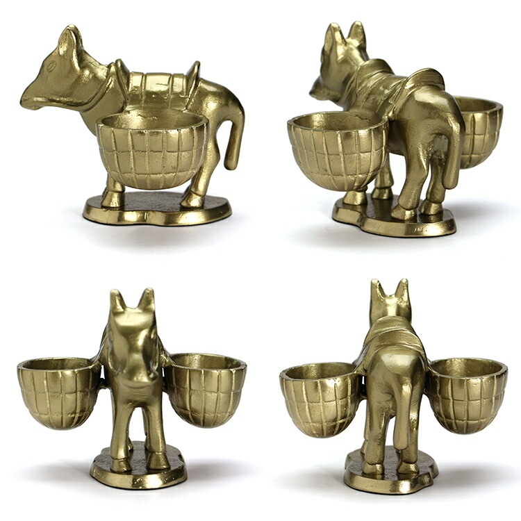 小物入れ Donkey And Backet Gold ドンキーアンドバスケット ゴールド アルミニウム製 W15×D15×H12.5cm トレー オブジェ 小物収納 置物 おしゃれ HERE by DETAIL