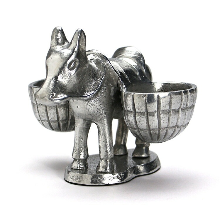 Donkey And Backet Silver ドンキーアンドバスケット シルバー W15×D15×H12.5cm アルミニウム製 HERE by DETAIL
