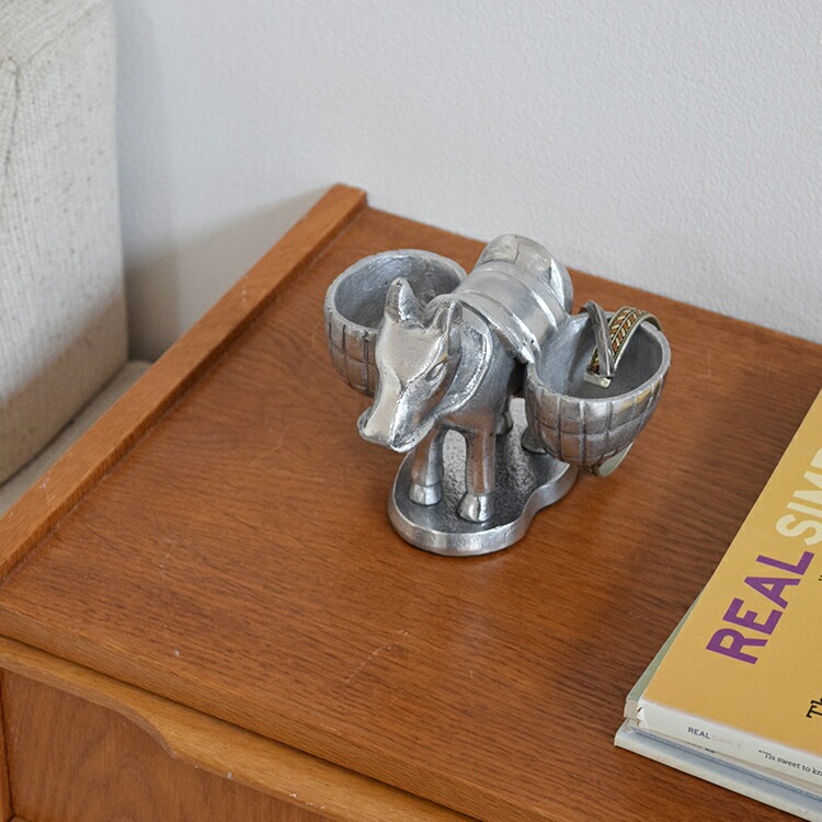 Donkey And Backet Silver ドンキーアンドバスケット シルバー W15×D15×H12.5cm アルミニウム製 HERE by DETAIL